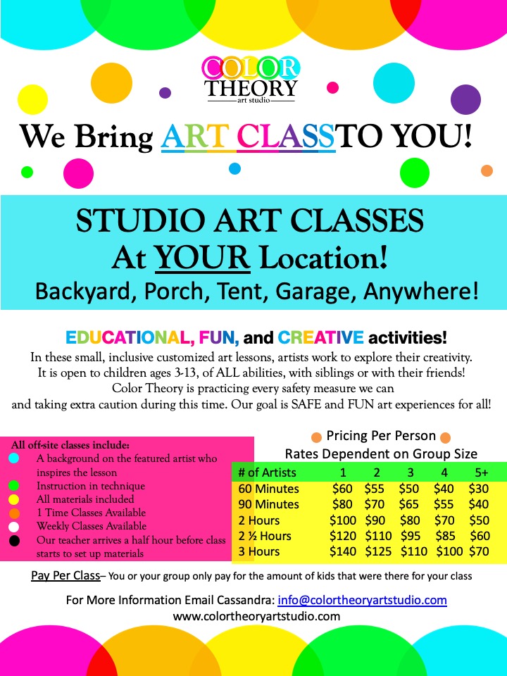 Schedule – Color Theory Art studio