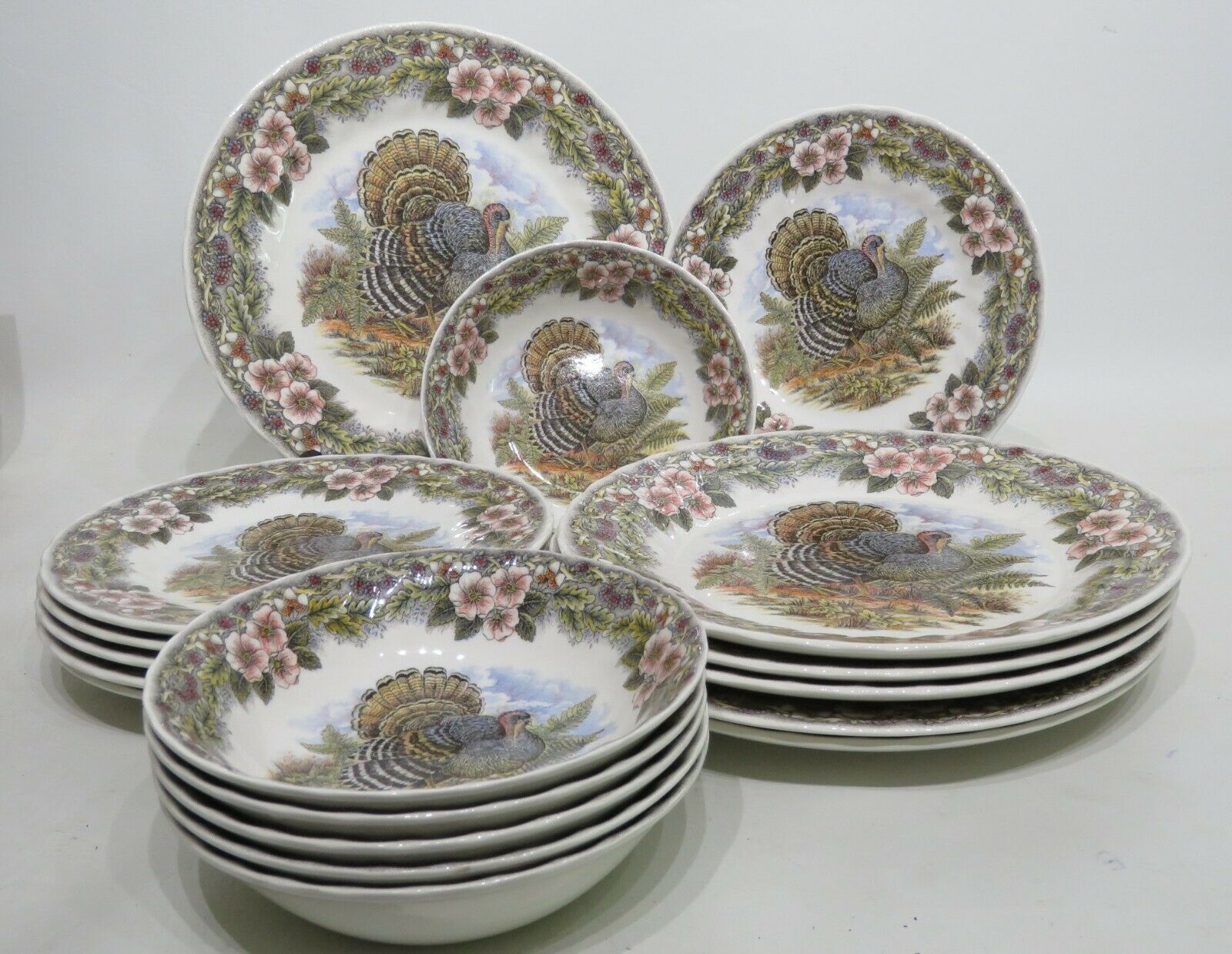 Turkey⚫️Thanksgiving⚫️11” Dinner good Plates❌Set of 6❌